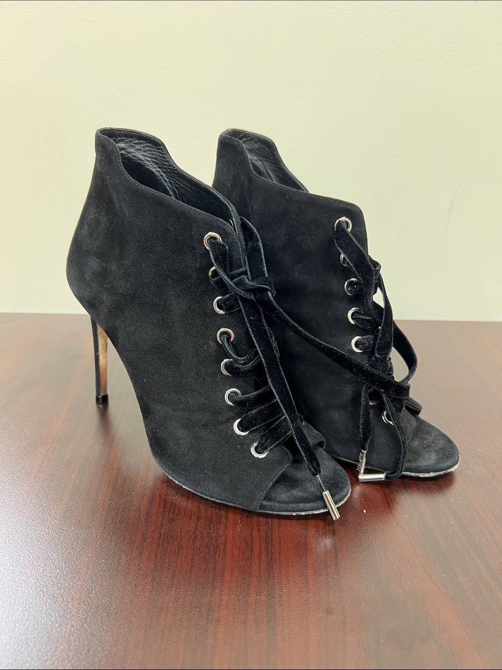 Jimmy Choo Black Suede Lace-Up
